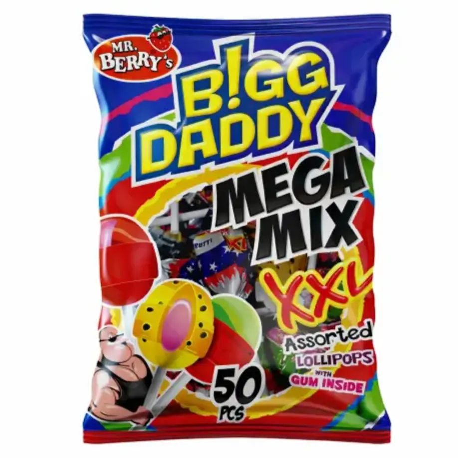 Big Daddy Mega Mix Lollipop 50Pcs